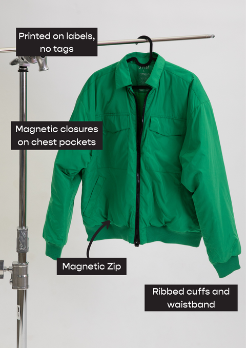 Magnetic Zip Bomber Jacket