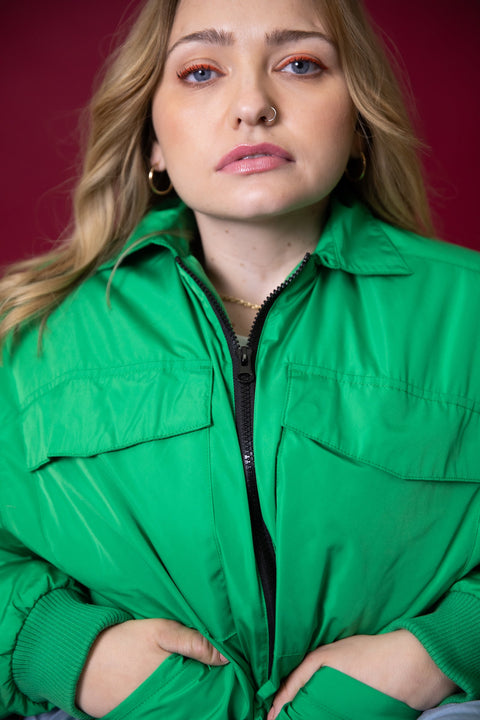 Magnetic Zip Bomber Jacket