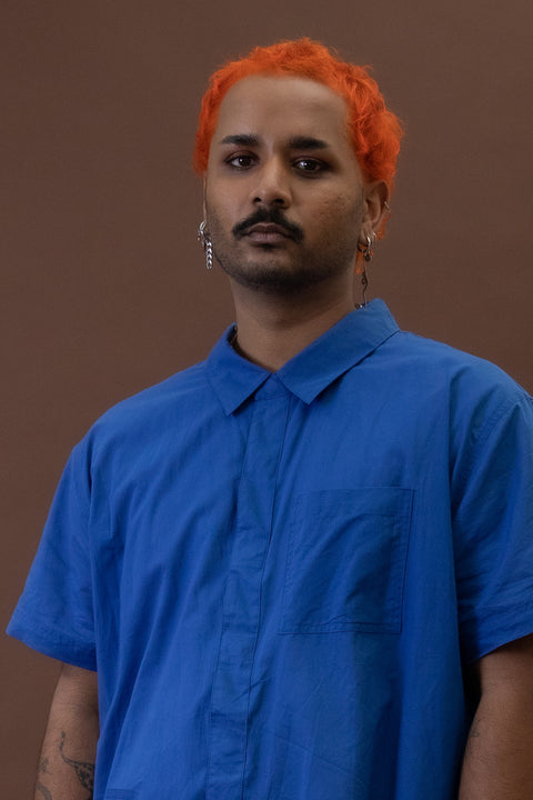 Magnetic Short Sleeve Shirt - Cobalt