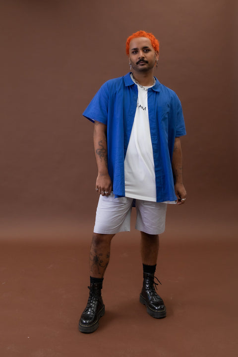 Magnetic Short Sleeve Shirt - Cobalt
